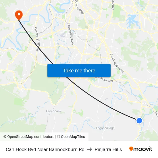 Carl Heck Bvd Near Bannockburn Rd to Pinjarra Hills map