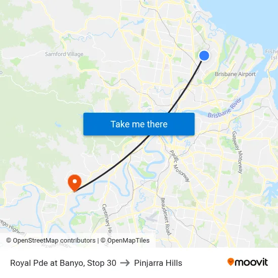 Royal Pde at Banyo, Stop 30 to Pinjarra Hills map