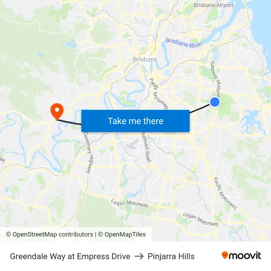Greendale Way at Empress Drive to Pinjarra Hills map