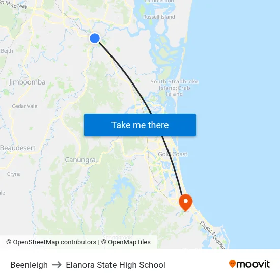 Beenleigh to Elanora State High School map