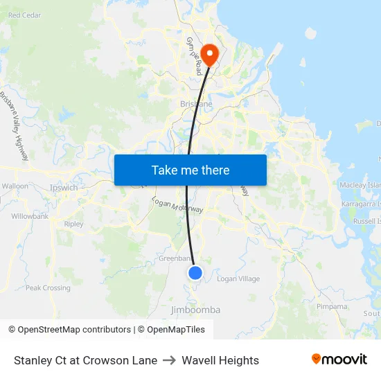 Stanley Ct at Crowson Lane to Wavell Heights map