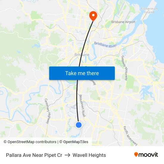 Pallara Ave Near Pipet Cr to Wavell Heights map