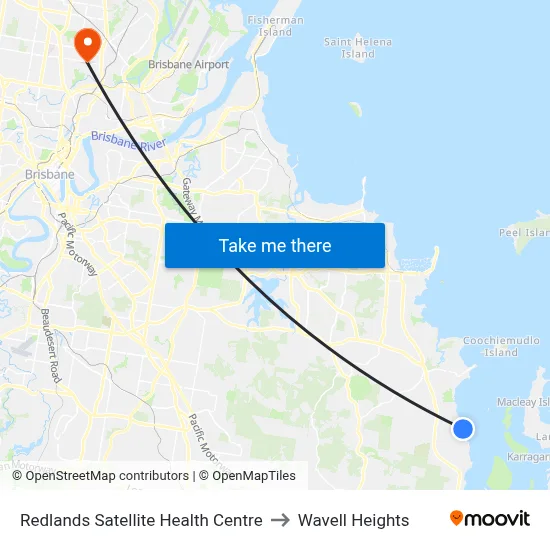 Redlands Satellite Health Centre to Wavell Heights map