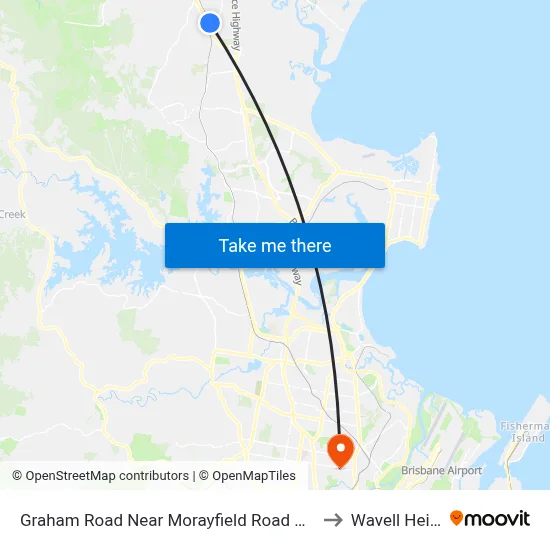 Graham Road Near Morayfield Road Hail 'N' Ride to Wavell Heights map