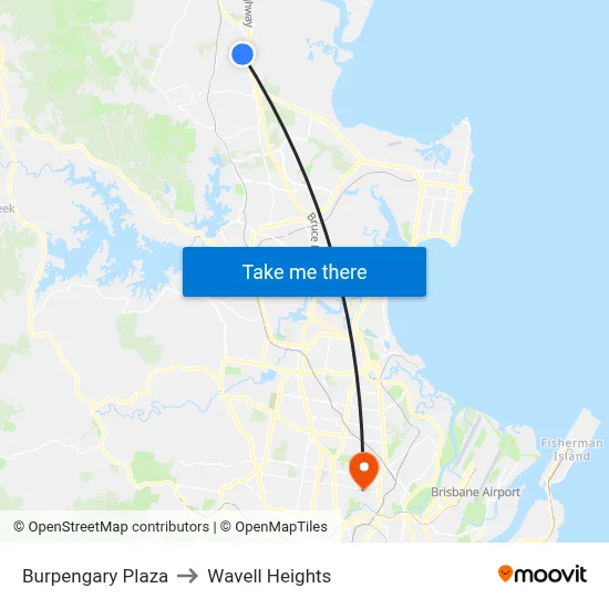 Burpengary Plaza to Wavell Heights map