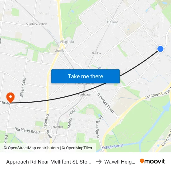 Approach Rd Near Mellifont St, Stop 31 to Wavell Heights map