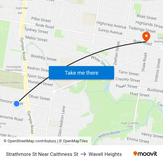 Strathmore St Near Caithness St to Wavell Heights map