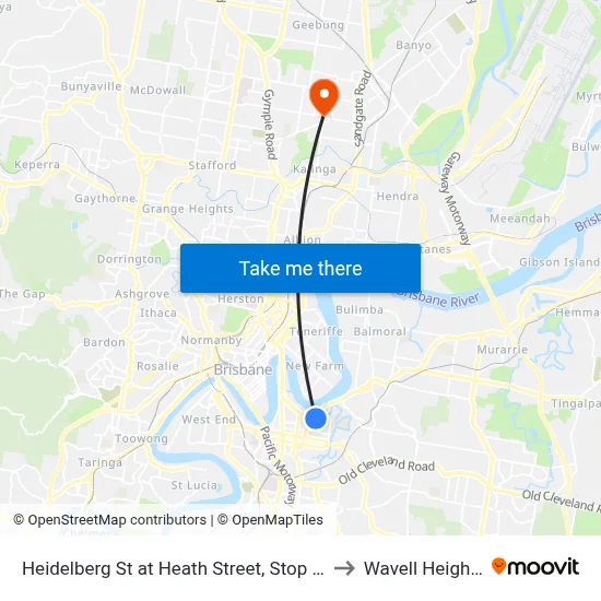 Heidelberg St at Heath Street, Stop 15 to Wavell Heights map