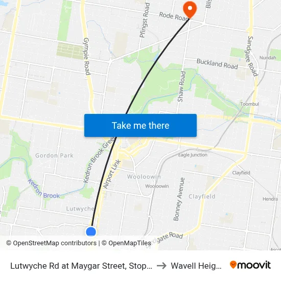Lutwyche Rd at Maygar Street, Stop 17 to Wavell Heights map
