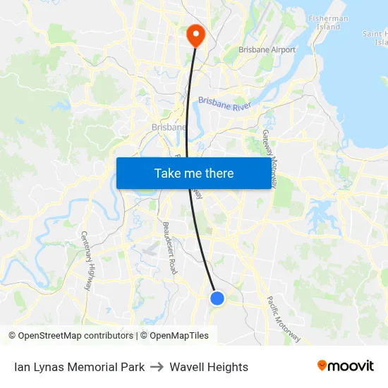 Ian Lynas Memorial Park to Wavell Heights map