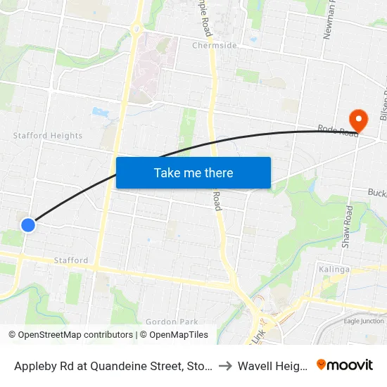 Appleby Rd at Quandeine Street, Stop 34 to Wavell Heights map