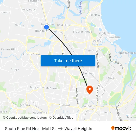 South Pine Rd Near Mott St to Wavell Heights map