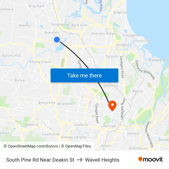 South Pine Rd Near Deakin St to Wavell Heights map