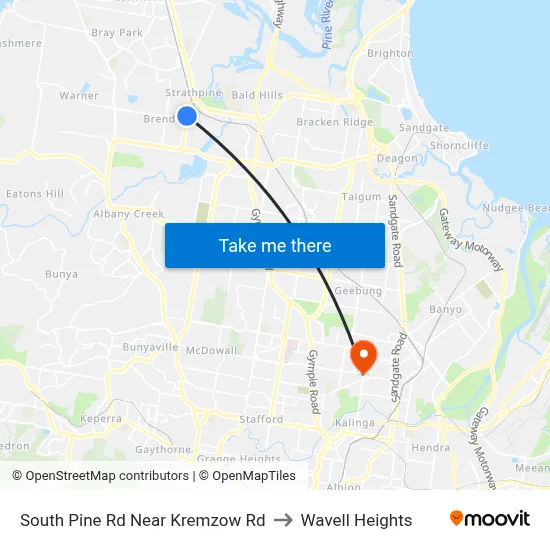 South Pine Rd Near Kremzow Rd to Wavell Heights map