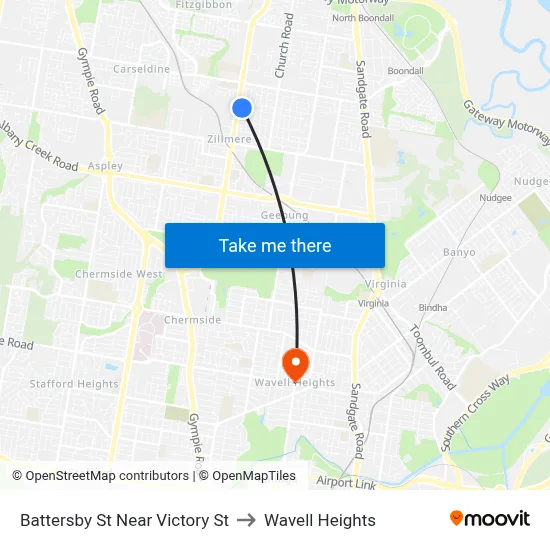 Battersby St Near Victory St to Wavell Heights map