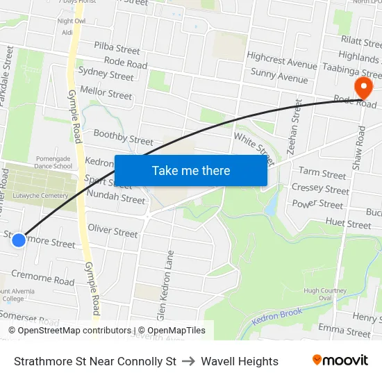 Strathmore St Near Connolly St to Wavell Heights map