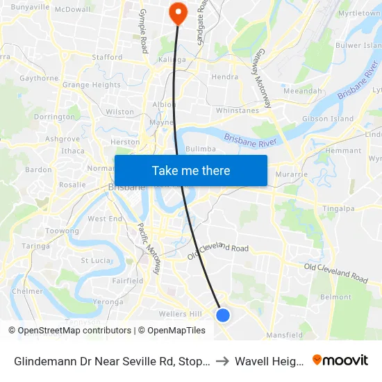Glindemann Dr Near Seville Rd, Stop 47b to Wavell Heights map