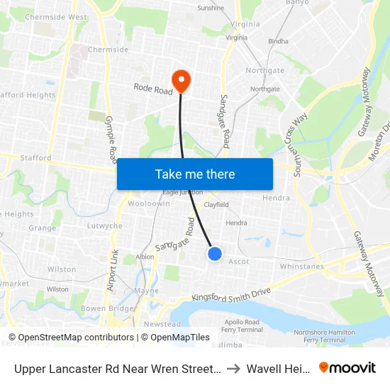 Upper Lancaster Rd Near Wren Street, Stop 25 to Wavell Heights map