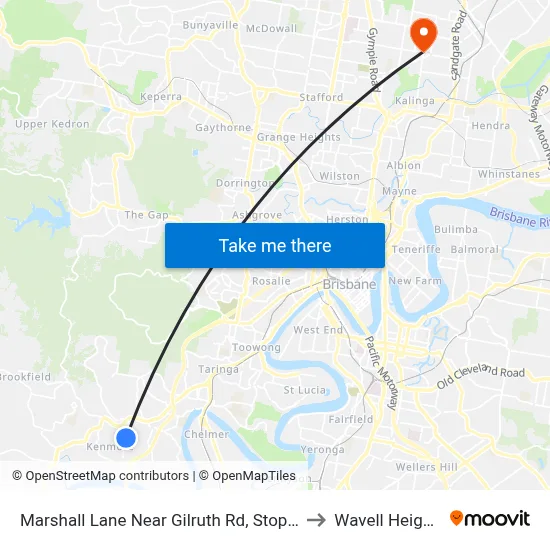 Marshall Lane Near Gilruth Rd, Stop 36 to Wavell Heights map