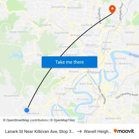 Lanark St Near Kilkivan Ave, Stop 39a to Wavell Heights map