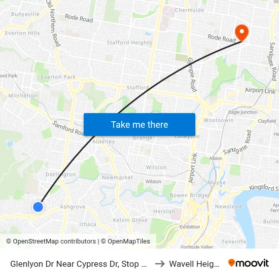 Glenlyon Dr Near Cypress Dr, Stop 39c to Wavell Heights map