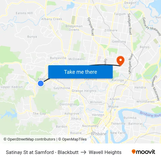 Satinay St at Samford - Blackbutt to Wavell Heights map
