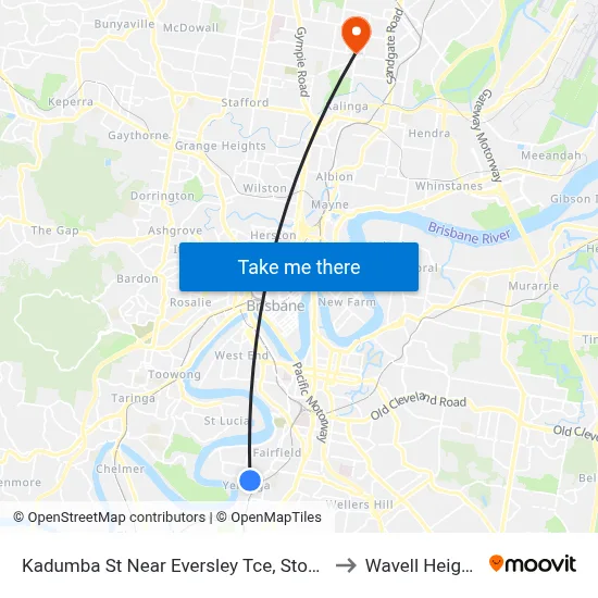 Kadumba St Near Eversley Tce, Stop 23 to Wavell Heights map