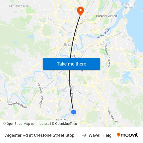Algester Rd at Crestone Street Stop 90/89 to Wavell Heights map