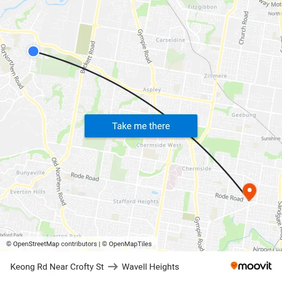 Keong Rd Near Crofty St to Wavell Heights map