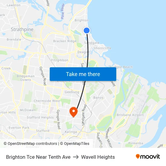 Brighton Tce Near Tenth Ave to Wavell Heights map
