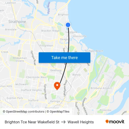 Brighton Tce Near Wakefield St to Wavell Heights map