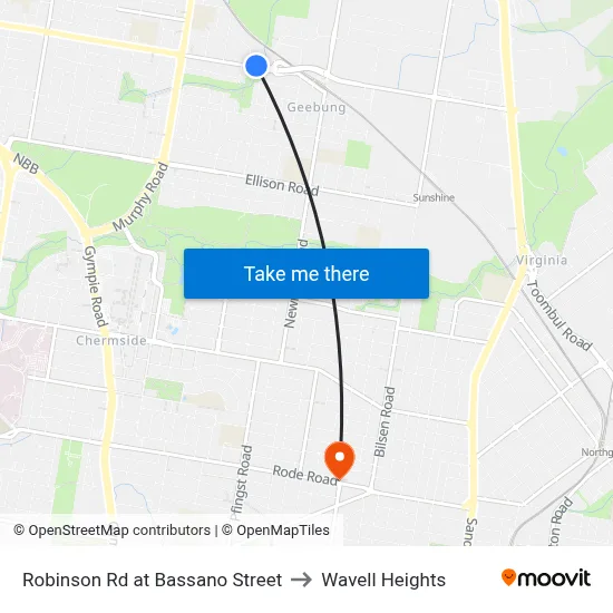 Robinson Rd at Bassano Street to Wavell Heights map