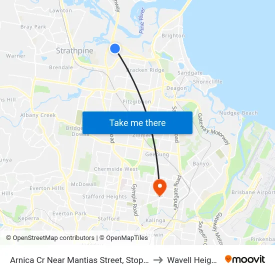 Arnica Cr Near Mantias Street, Stop 56 to Wavell Heights map
