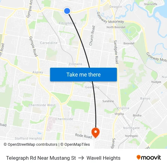 Telegraph Rd Near Mustang St to Wavell Heights map