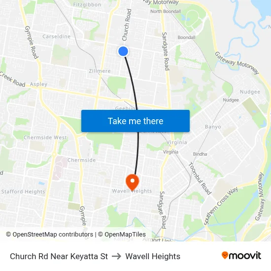 Church Rd Near Keyatta St to Wavell Heights map