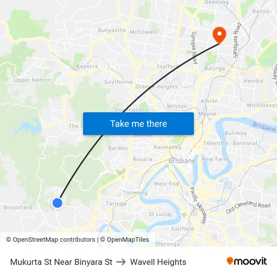 Mukurta St Near Binyara St to Wavell Heights map
