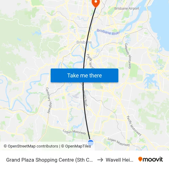 Grand Plaza Shopping Centre (Sth Car Park) to Wavell Heights map