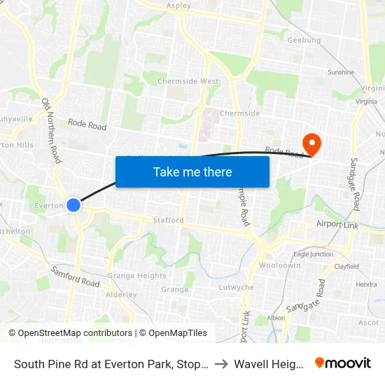 South Pine Rd at Everton Park, Stop 37 to Wavell Heights map