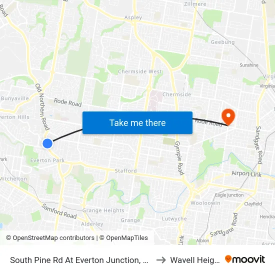 South Pine Rd At Everton Junction, Stop 7 to Wavell Heights map