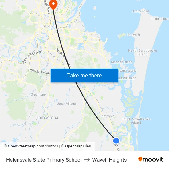 Helensvale State Primary School to Wavell Heights map