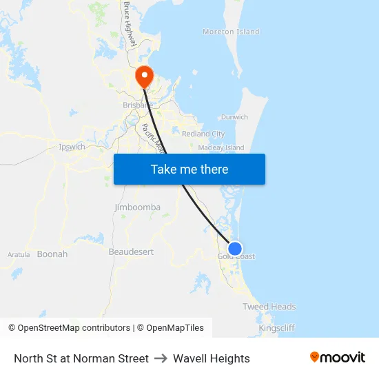 North St at Norman Street to Wavell Heights map