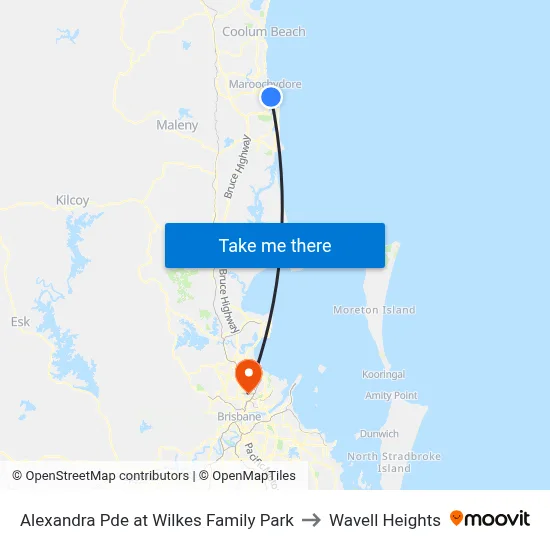 Alexandra Pde at Wilkes Family Park to Wavell Heights map