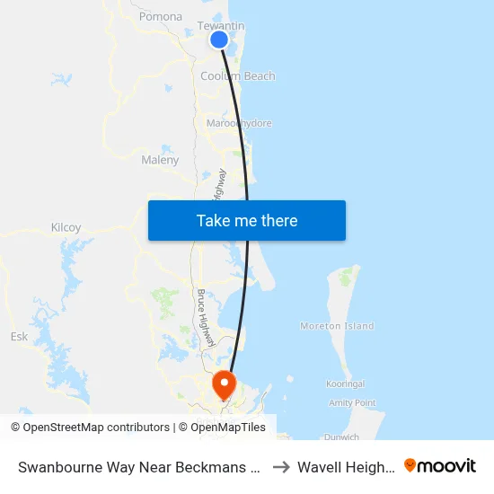 Swanbourne Way Near Beckmans Rd to Wavell Heights map