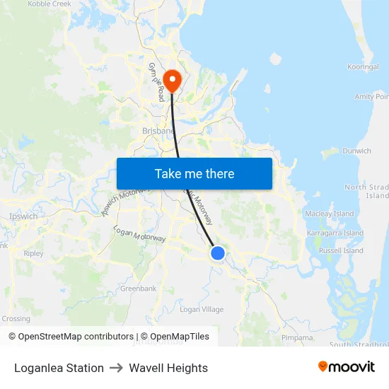 Loganlea Station to Wavell Heights map