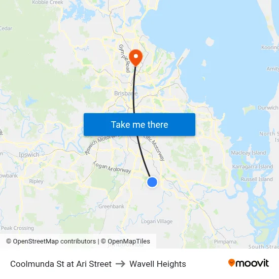 Coolmunda St at Ari Street to Wavell Heights map