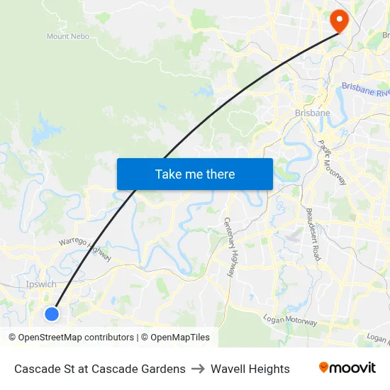 Cascade St at Cascade Gardens to Wavell Heights map