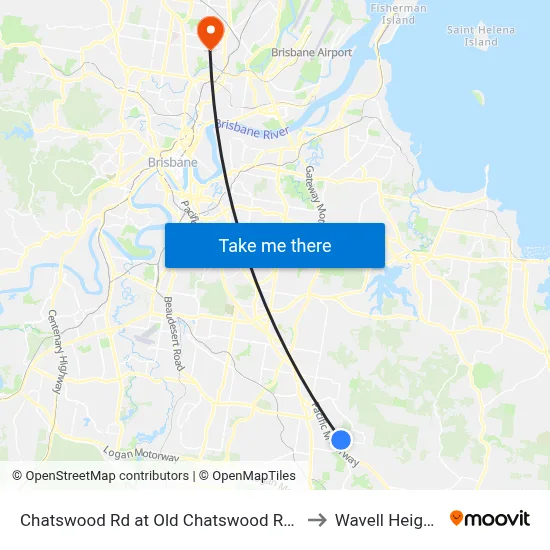 Chatswood Rd at Old Chatswood Road to Wavell Heights map