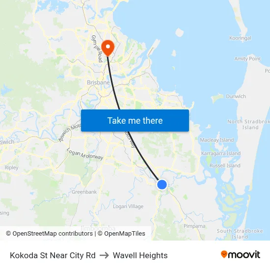 Kokoda St Near City Rd to Wavell Heights map