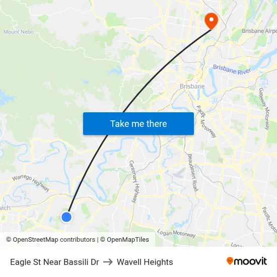 Eagle St Near Bassili Dr to Wavell Heights map