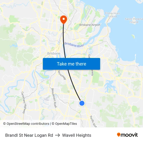 Brandl St Near Logan Rd to Wavell Heights map